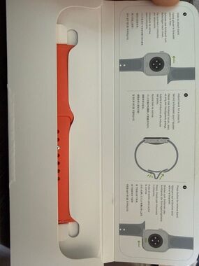 Authentic Apple Silicone Sport Band 46 mm S/M Tangerine for Apple Watch